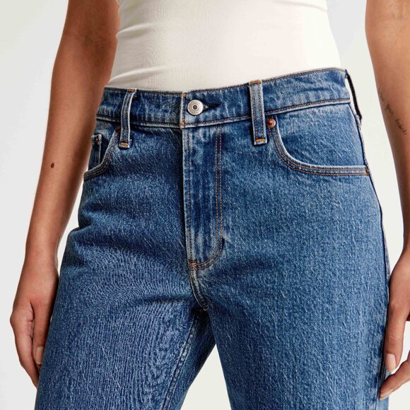 Abercrombie & Fitch Dark Marble Low Rise Baggy Jean size 25 Regular - Picture 5 of 14